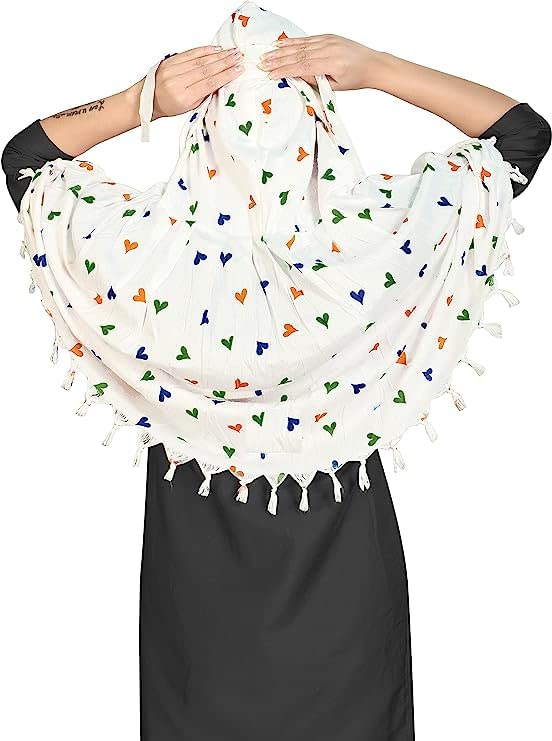 Buy Nyamah Sales Cotton Long Scarf Cum Mask scarves Universal Size For Girl & Women Usable