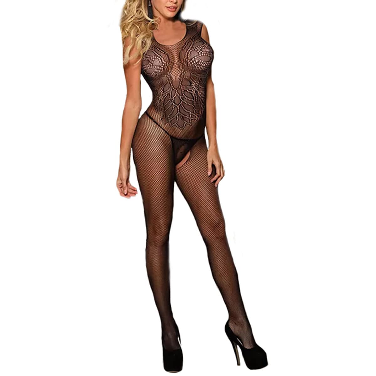 Difference U Women's H Fishnet Stockings Tights Ig Pantyhose Bodysuit Bodystocking Lingerie For (, One Size)