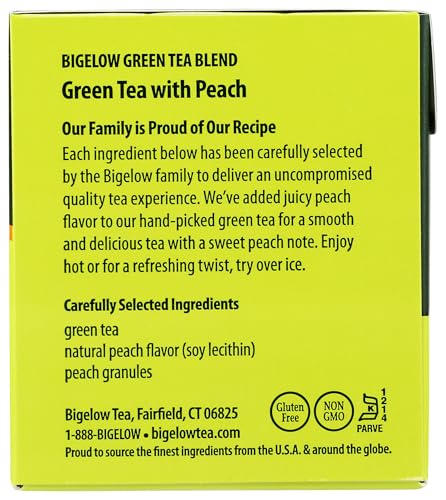 Image of Bigelow Green Tea w / Peach Tea Bags, 20 ct