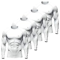 Kit 4 Camisa Térmica Masculina UV Segunda Pele Protação Solar 50+ Manga Longa Dry Fit