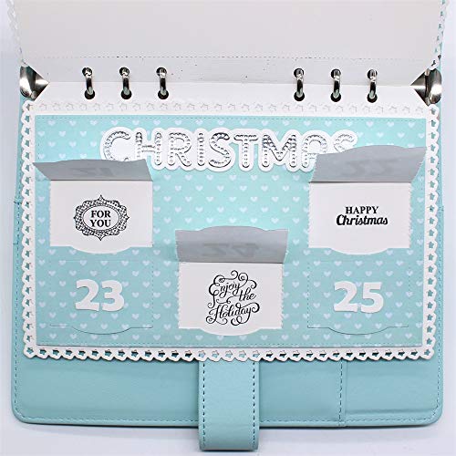 KSCRAFT Christmas Calendar Planner Set Metal Cutting Dies Stencils for DIY Scrapbooking/Photo Album Decorative Embossing DIY Paper Cards