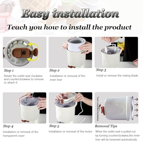 1L Home DIY Kitchen Automatic Mini Fruit Softeismaschine,Softeismaschine,Für Zuhause,Softeismaschine Für Zuhause, Joghurtbereiter Und Eisbereiter Für Eiscreme – Bild 6