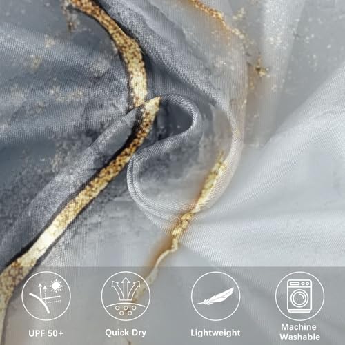 Marble Grey White UPF 50+ Long Sleeve Sun Shirt Loose Crew Neck Comfort Mens Sun Shirts UV Protection Long Sleeve Outdoors 6