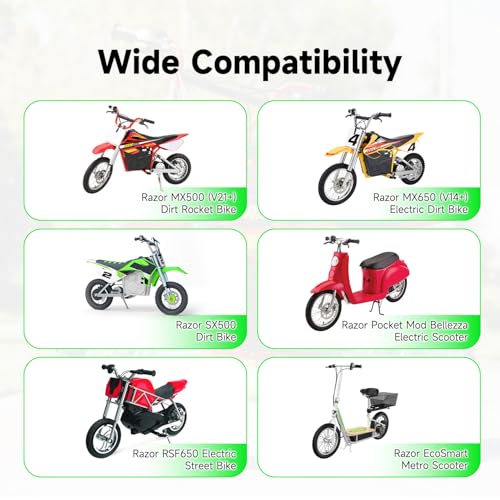 Image of MX500 Controller and Throttle Compatible with Razor MX650 SX500 McGrath Dirt Rocket Bike, 36V Control Module for RSF650 Electric Dirt Bike Motocross EcoSmart Scooter Parts Twist Throttle Grips