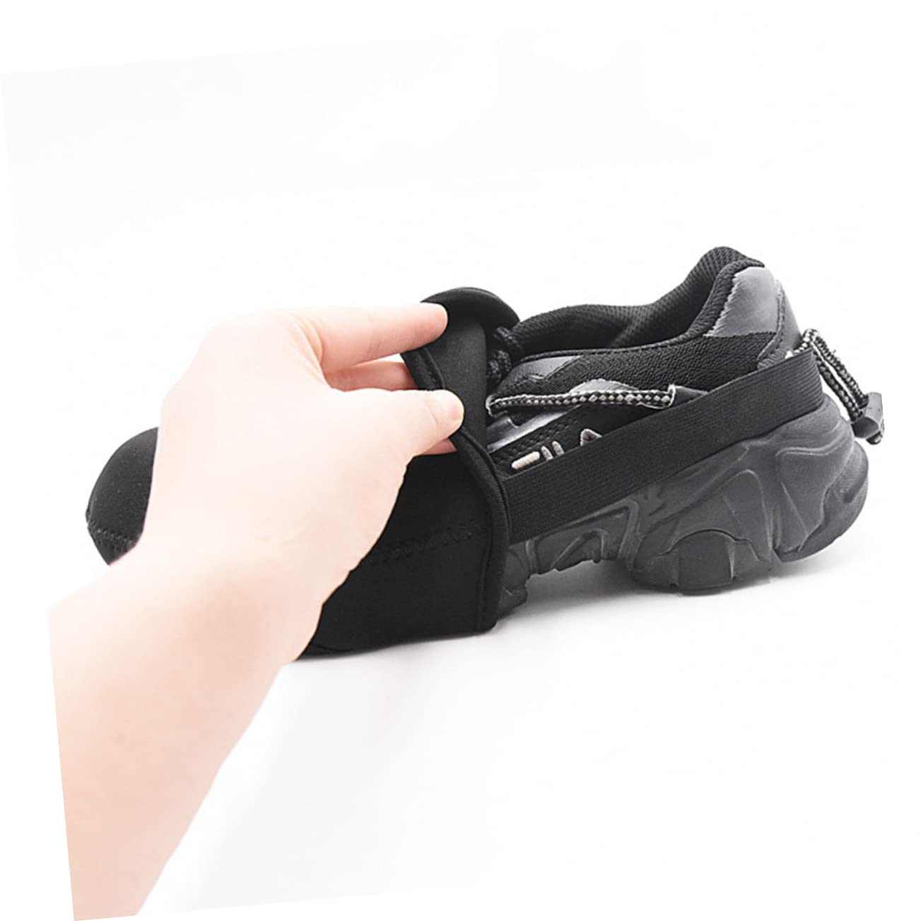 ibasenice Cubrezapatillas de Ciclismo Protector Proteger Tobillo montaña Anti- mi Cubiertas de Zapatos Reutilizables Cubiertas de Zapatos Calientes Neopreno Black