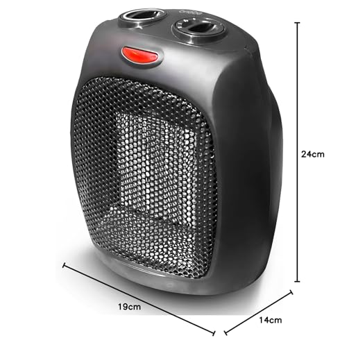 briebe Calefactor Cerámico con Termostato para Bajo Consumo PTC, Eléctrico, 2 Niveles Potencia 750 / 1500W, Aire Caliente/Frío, Seguridad contra Sobrecalentamiento, Portátil, Negro - imagen 8