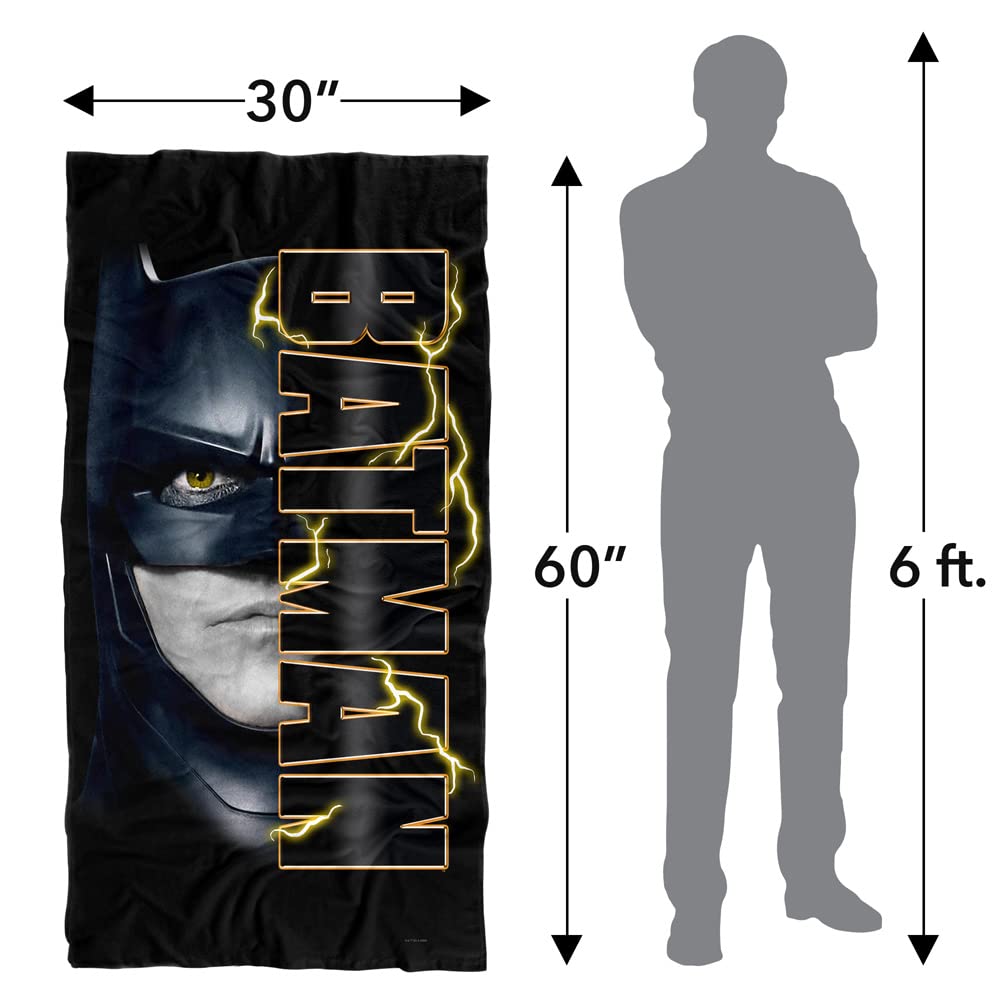 LOGOVISION Batman Beach Towel - Officially Licensed 30x60 Inch Rooftop Cover Design, Super Absorbent - View #5