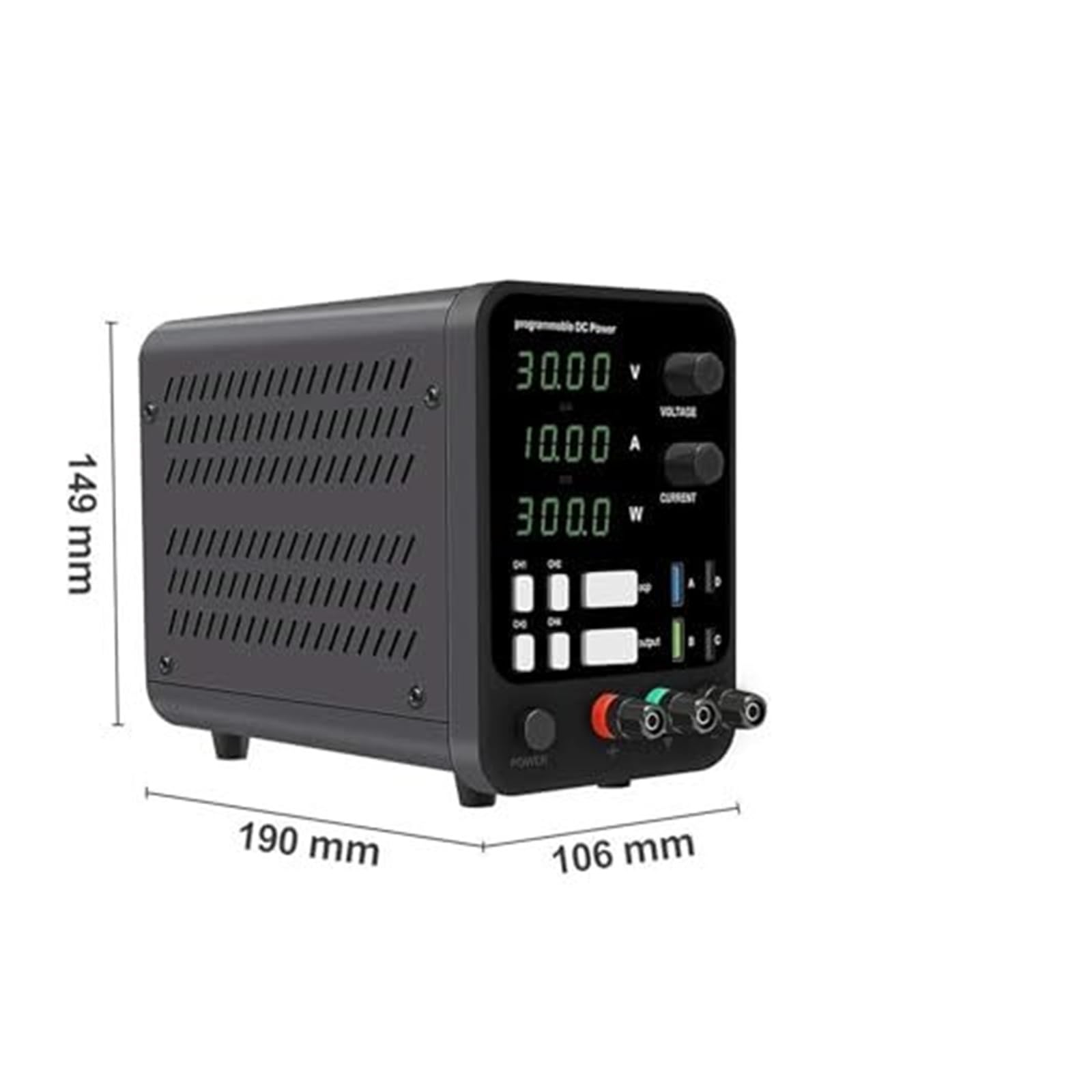 Alimentación de laboratorio, estabilizador de tensión regulada CC ajustable para anodización, laboratorios escolares (0 60 V, 5 A, 300 W)(0-60V5A-300W)