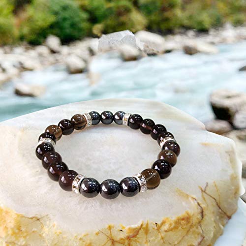 Image of Shubhanjali Crystal Elastic 8mm Stretch Customized Bracelet for Men and Women-(Standard,Multicolor)