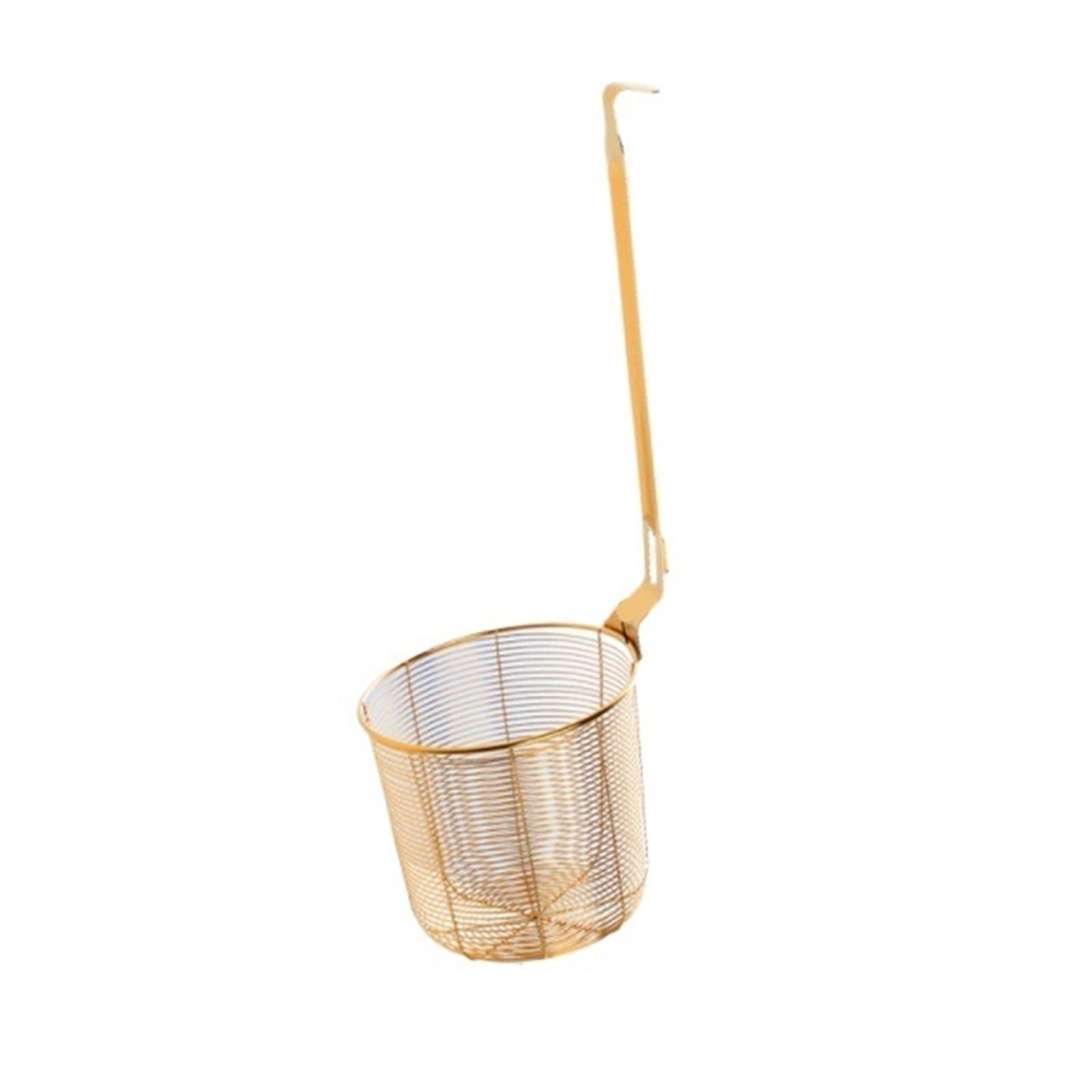 Sitko Kuchenne Durszlak Makaron Kosz Do Smażenia Restauracja Narzędzia Kuchenne Długi Uchwyt Sitko Łyżka Spustowa Łyżka Do Odcedzania(Gold,13cm)
