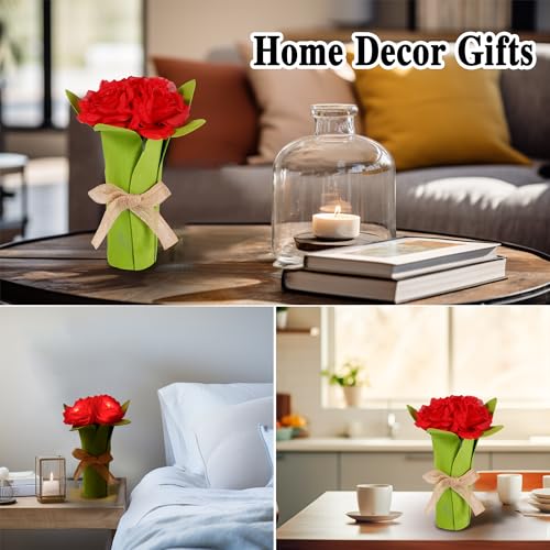 Image of Red Rose Flower Night Light Gifts for Womens, Christmas Day Gifts for Mom Women Wife Friends Her Christmas Anniversary Birthday Gift, Perfect Ideal for Bedroom Ambiance Coffee Shop