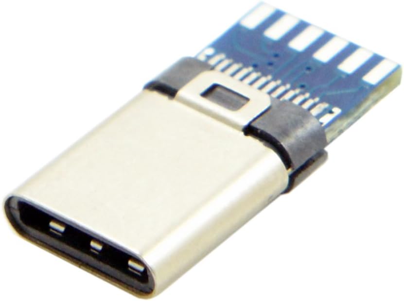 CY DIY 24pin USB 3.1 Type C USB-C Male SMT Type Plug Connector with Black Housing Cover 5pcs