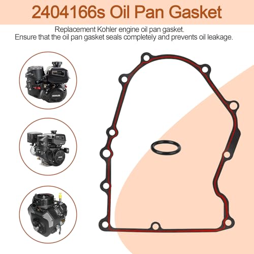 Image of 2404166s Gasket Replacement Kohler Engine Oil Pan Gasket 24-041-66-S, 24-041-54-S Oil Gasket with O-Ring
