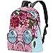 PLOKIJ Kinder Mini Rucksack Kleines Schweinchen mit Rosenkranz Kinderrucksack Animal Schule Tasche Rucksack for Kinder Baby Jungen Mädchen Kleinkind 2-6 Alter 44x35x14 CM