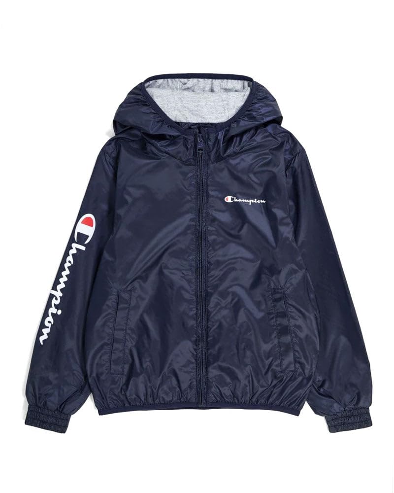 Champion Legacy Outdoor K - Light Wr Small Script Logo Hooded Giacca Unisex - Bambini e ragazzi (Pacco da 1)