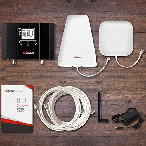 HiBoost Cell Phone Signal Booster Signal Extender Cellular Booster Signal Amplifier for Home Office, Supports up to 10,000 SQ. FT,Compatible AT&T, T-Mobile, Verizon, Sprint -10K Smart Link