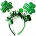 Serre-tête trèfle à paillettes vert trèfle pour fête de vacances fête Saint Patrick Accessoires photo créatifs
