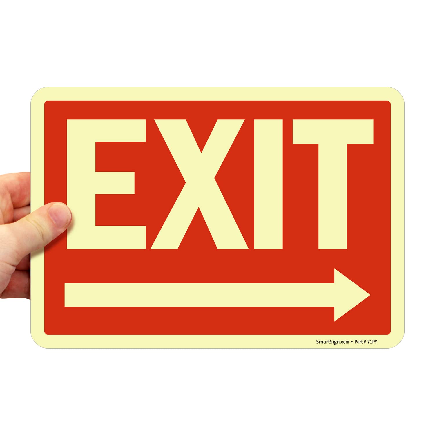 Amazon.com: SmartSign Exit Sign Label with Right Arrow | 7