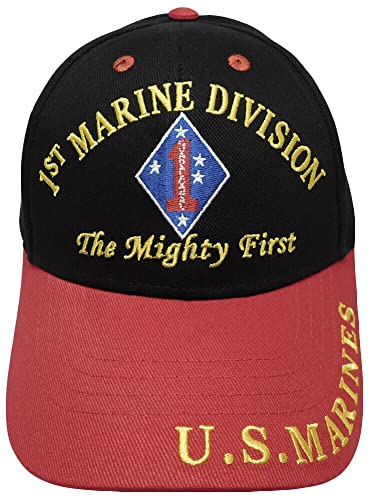 Gorra Trade Winds bordada ajustable negra y roja miniatura 3