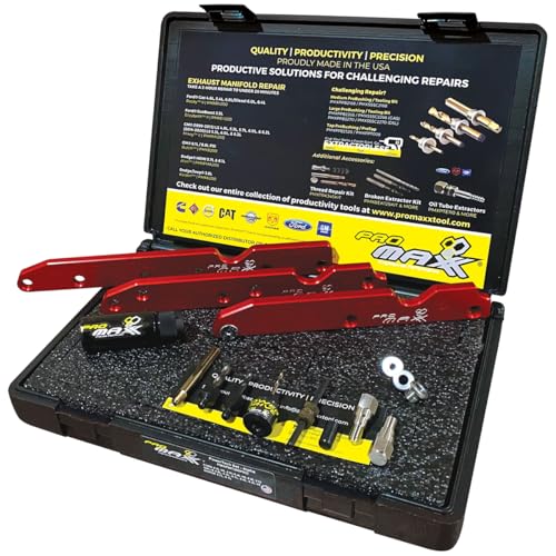 ProMAXX Tool Alpha™ Exhaust Manifold Repair Kit, Fast, Precise Broken Bolt Removal for Ford, GM, and Dodge Gas Engines, Durable, High-Precision Toolset