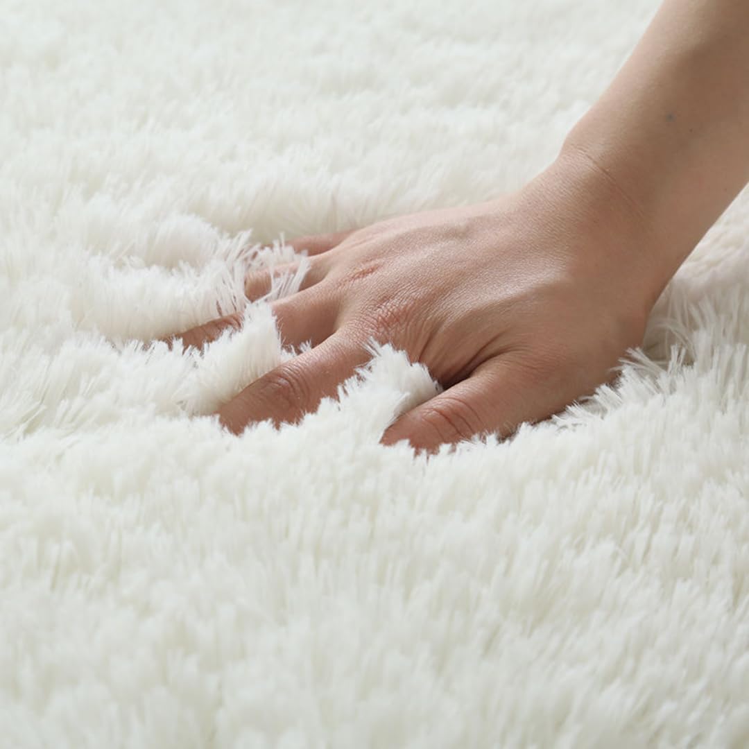 Tappeto bianco soffice per ingresso, moderno, per soggiorno, camera da letto, decorazione per la casa, grande tappeto spesso e peloso (80x200 cm 31x78 pollici/verde erba)