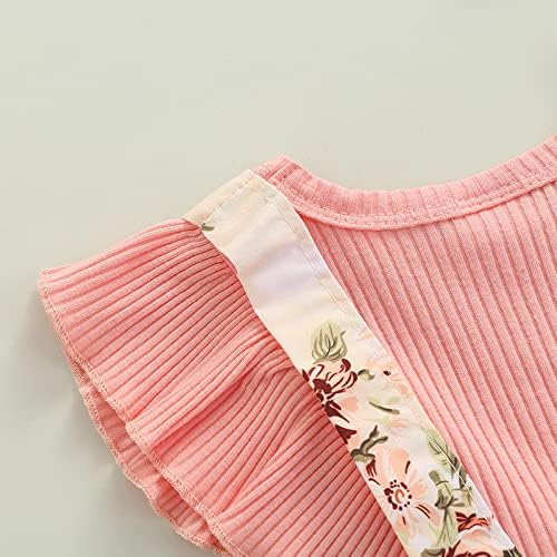 Baby Girl Floral Romper Newborn Dress Ruffle playsuit Suspender Shorts Jumpsuit Cute Summer Clothes and Headband - Image 4