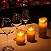 Flameless LED Candles Flickering Light Pillar Real Birch bark Wax with Timer and 10-Key Remote for Wedding,Votive,Yoga and Decoration Set of 6