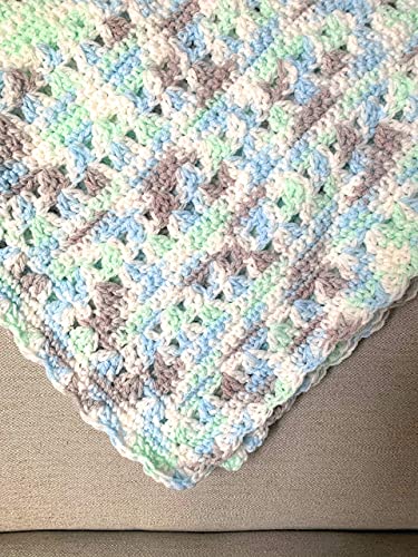 New Hand Crochet Baby Boy Blanket by' Kim's...