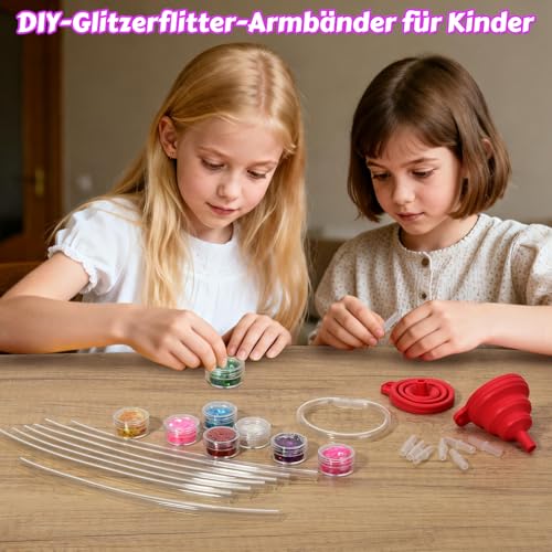 QIURUYUE 8 Stück DIY Bastelset Kinder, 20cm Bastelset Kinder ab 6 jahre, spielzeug mädchen 4,5,6,7,8,9 jahre, Geschenke für Mädchen, Freundschaftsarmbänder Selber Machen