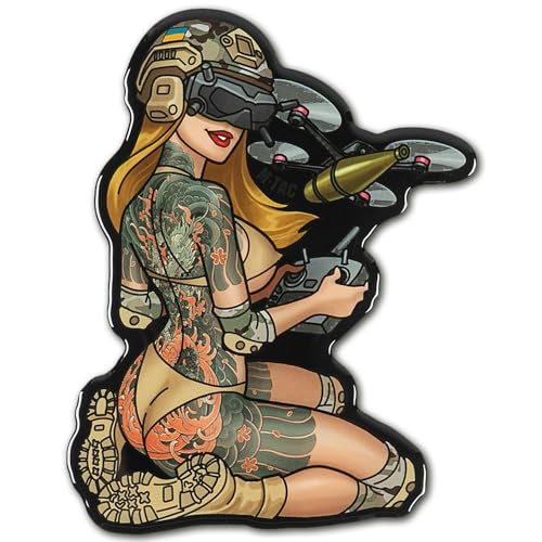 Image of M-Tac Morale Sticker Tactical Girl - 3D Tactical Military Sticker for Laptop, Tablet, Phone, Notebook, Car Bumper, Hard Hat (#6 Japan)