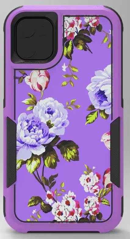 ShinyMaxGalaxy Z Flip 4 Phone Case with Roses Design,Samsung Galaxy Z Flip 4 Case (Purple)