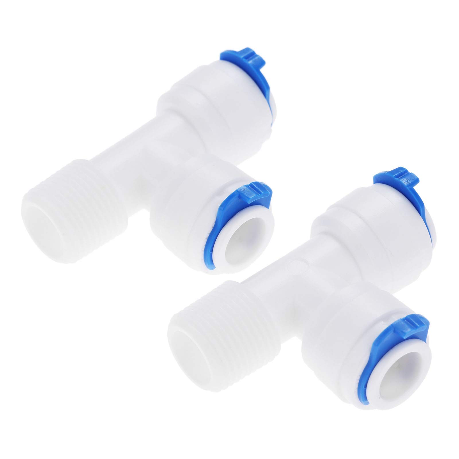 Conexión de Manguera, jardín rápida 2 Piezas Agua Camiseta 3 vías 3/8" Rosca Macho Acoplamiento tubería plástico