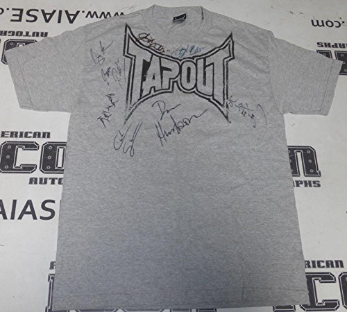 Bas Rutten Dan Henderson Stephan Bonnar +5 UFC Signed Tapout Shirt PSA/DNA COA - Autographed UFC Miscellaneous Products