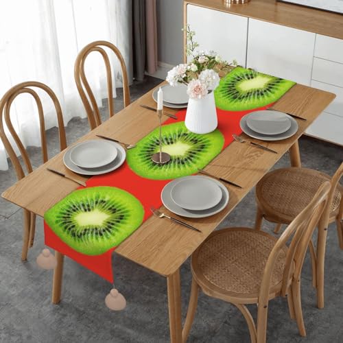 Nappe de cuisine kiwi chemin de table original cadeau idéal pour décoration de Noël et fêtes