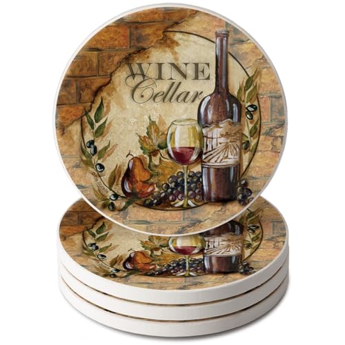 Thirstystone Wine Cellar II Absorbent Stone Coasters...