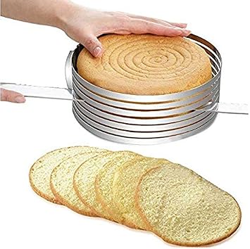 Cake Rolling Mold, Cake Slice Slicer Layer Cake Slice Kit, Stainless Steel, Adjustable Stainless Steel Cake Cutter (6- 8Inch)
