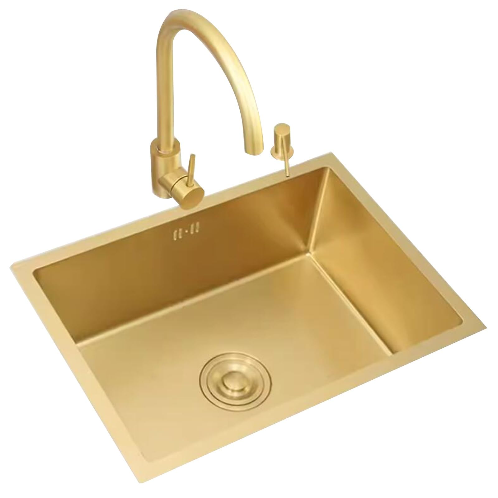 Lavello da Cucina Nano Water Bar in Acciaio Inossidabile Dorato Lavello sottopiano Lavello a Vasca Singola Facile da Pulire Piscina per Lavaggio Verdure per Piccoli Appartamenti con lavelli per