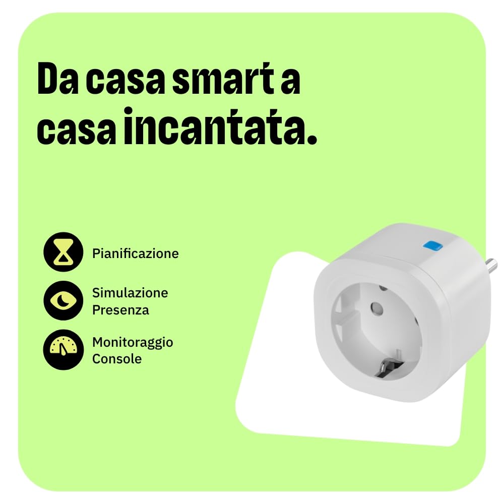 OMAJIN by Netatmo Set di 3 prese intelligenti, Timer, Monitoraggio Consumo, Controllo Remoto, Spegnimento Ritardato, Risparmio Energetico, Wi-Fi 2.4GHz/Bluetooth, 16A/3680W, senza hub, OBU-3SP-SK