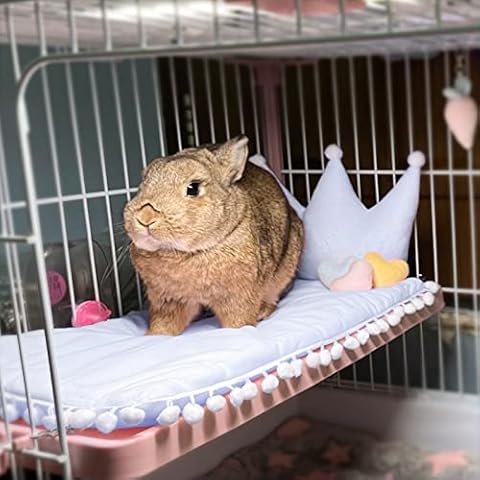 Hjyokuso Rabbit Bed Mat Guinea Pig Warm Bed, Bunny bed, Guinea Pig Mats for Cage, Hamster Bedding Winter Hamster Sleep Pad, Cage Accessories for Bunny Hamster Squirrel Hedgehog Chinchilla Ferret Rat Cover