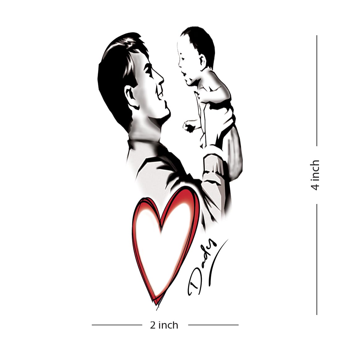 Temporary Tattoowala Dad Love Tattoo Temporary Tattoo Stickers For Male And Female Fake Tattoo Waterproof Tattoo body Art 1