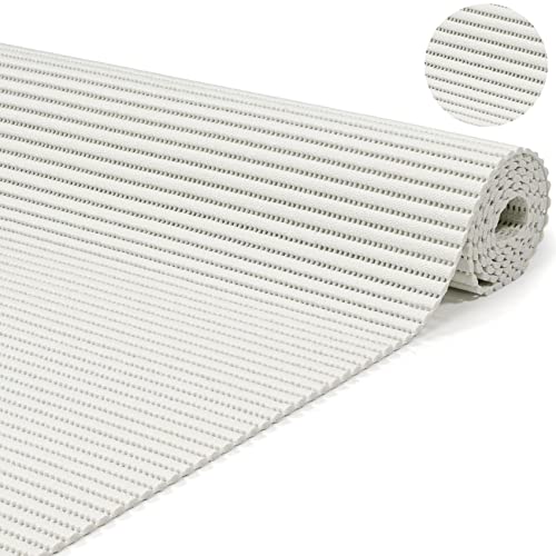 ANRO Tapis de bain en mousse souple pour salle de bain et douche antidérapant Badläufer Uni Blanc 100x65cm