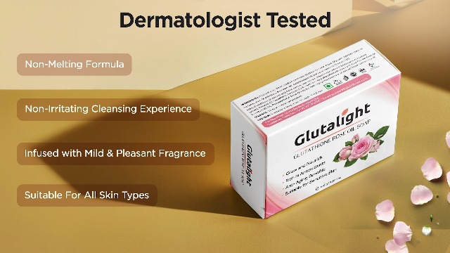 Buy Glutalight Glutathione Rose Oil Soap with Kojic Acid, Niacinamide, Vitamin C & Rosehip Oil for Dark Spots, Pigmentation & Radiant Glow