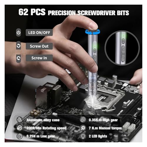 Juego de destornillador eléctrico 138 en 1 naranja miniatura 4