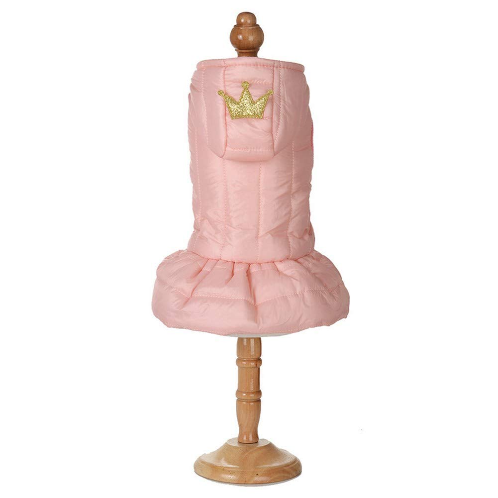 Dog Clothes Dog Girls Princess Dress Hoodie Clothes for Small Medium Large Dogs Puppy Winter Warm Cotton Coat Pet Jacket Dog Cat Outfit With Hood