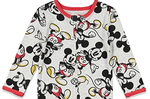 Disney Mickey Mouse Baby Boys Zip-Up Sleep N Play Coverall Red & Gray 3-6 Months #TOP4
