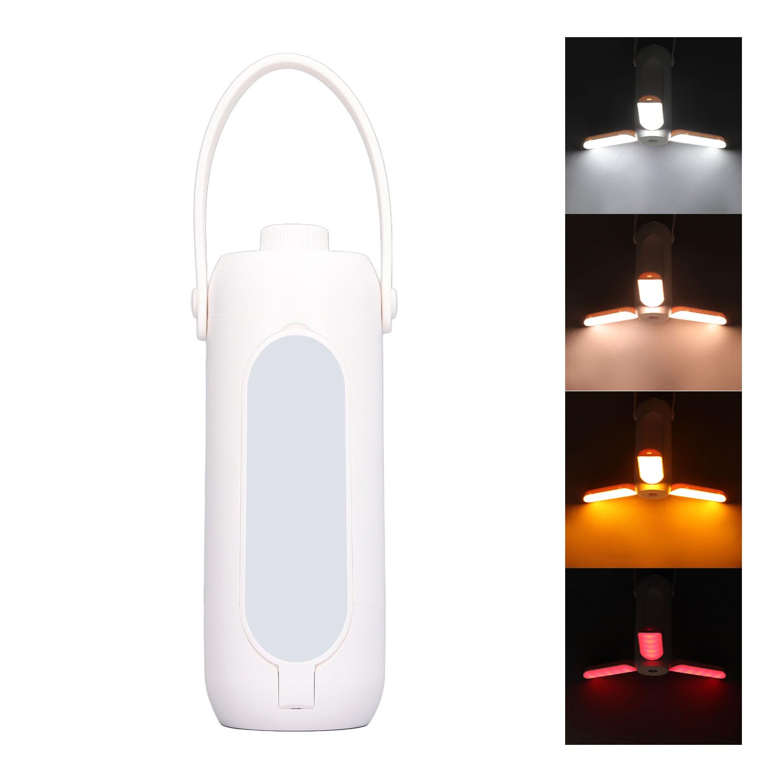 Zusammenklappbare Campingleuchten, Wiederaufladbare Campinglaterne mit 4 Verstellbaren Paneelen, 720 Lm Helligkeit, 10.000 MAh Powerbank für Reisen, Zeltlampen mit Hängegriff