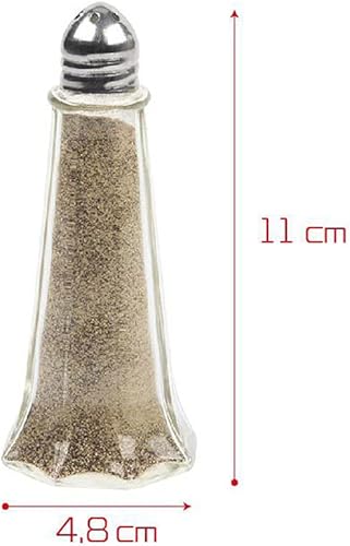 Miniatura 6 de Molinillo de pimienta y sal, coctelera de pimienta de vidrio, de grosor recargable, ajustable, 2 uds