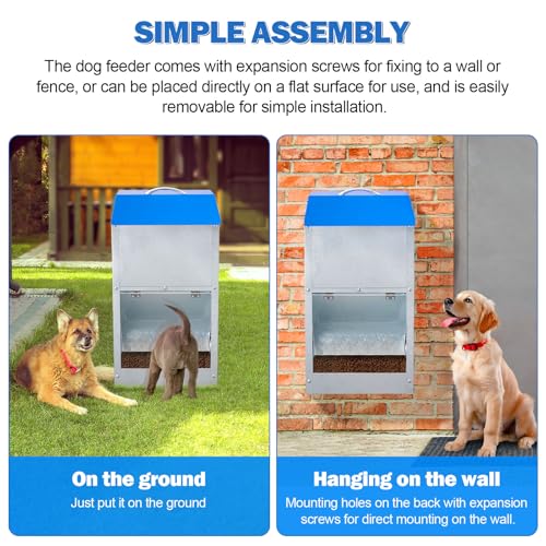 Automatic Dog Feeder Outdoor Dog Feeder for Large Dogs Large Breed Dog Food Dispenser, 25LBS Capacity Pets Feeder Gravity Food Feeder - Image 4