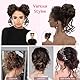 Haarteil Haargummi Hochsteckfrisuren,Messy Bun Haarteil Mit Gummiband Gelockt Haardutt ponytail extension Tousled Updo Haarteile for Women Girls (#60(Weißblond))