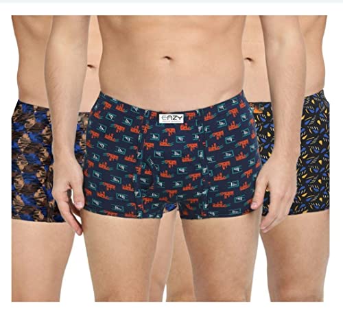 Image of The Tinge Men's Eazy Premium Printed Mini Trunk for Men and Boys|Men's Underwear Trunk (Pack of 3)